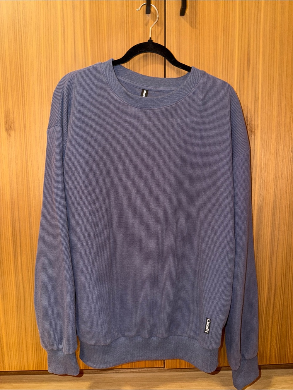 Casual Crewneck Sweater in Dusty Blue